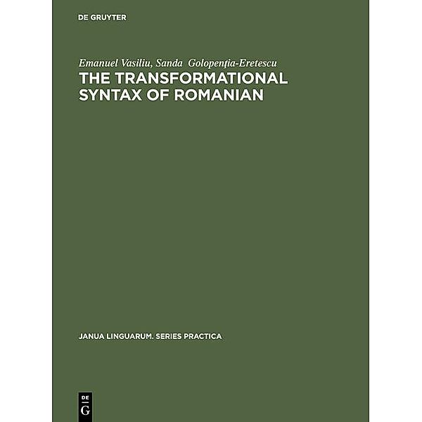 The transformational syntax of Romanian, Emanuel Vasiliu, Sanda Golopentia-Eretescu