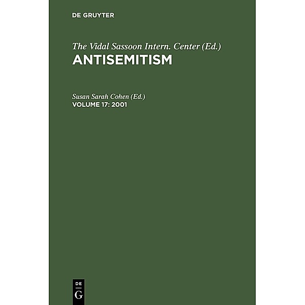 The Vidal Sassoon Intern. Center: Antisemitism 2001