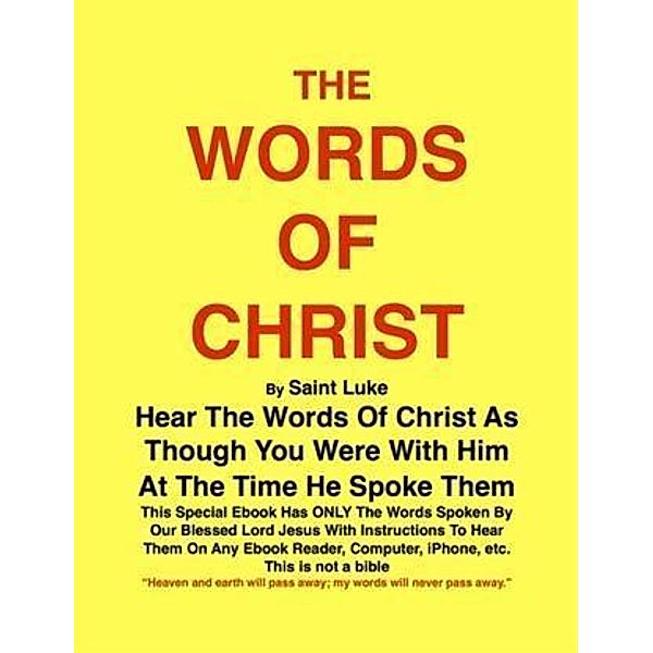 THE WORDS OF CHRIST By St Luke, Joe Procopio