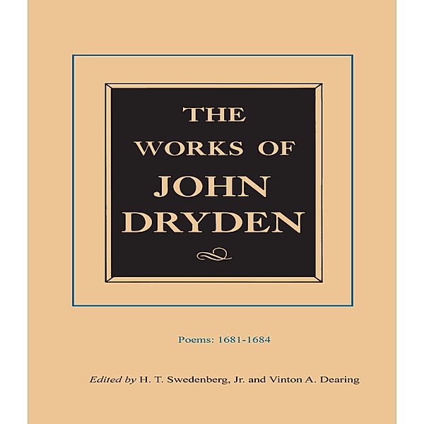 The Works of John Dryden, Volume II / Works of John Dryden Bd.2, John Dryden
