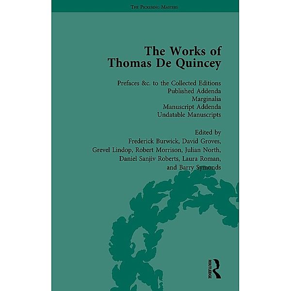 The Works of Thomas De Quincey, Part III vol 20, Grevel Lindop, Barry Symonds
