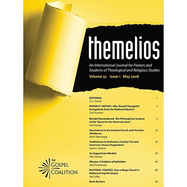 Themelios, Volume 33, Issue 1 / Themelios Bd.33.1