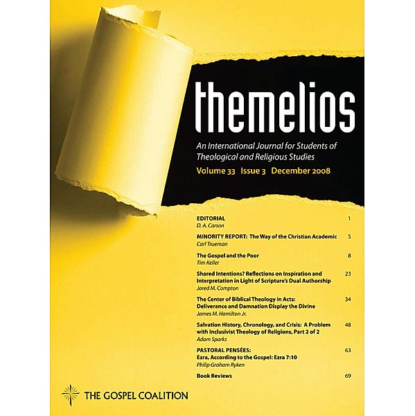 Themelios, Volume 33, Issue 3 / Themelios Bd.33.3