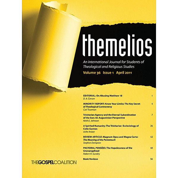 Themelios, Volume 36, Issue 1 / Themelios Bd.36.1