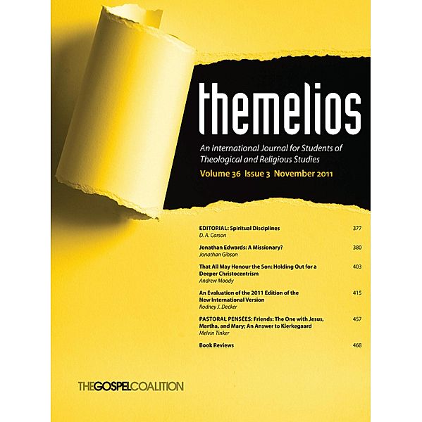 Themelios, Volume 36, Issue 3 / Themelios Bd.36.3