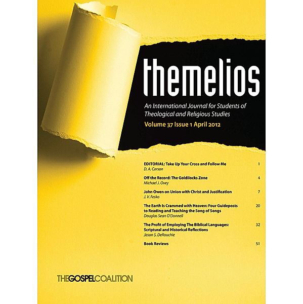 Themelios, Volume 37, Issue 1 / Themelios Bd.37.1