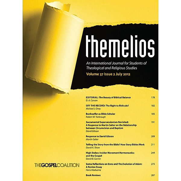 Themelios, Volume 37, Issue 2 / Themelios Bd.37.2