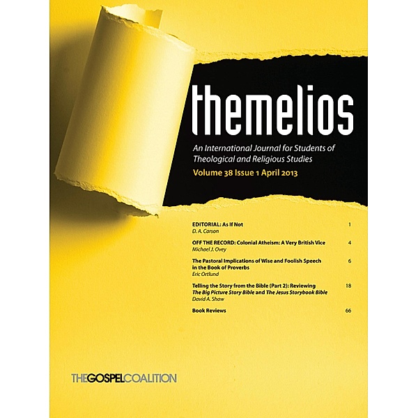 Themelios, Volume 38, Issue 1 / Themelios Bd.38.1