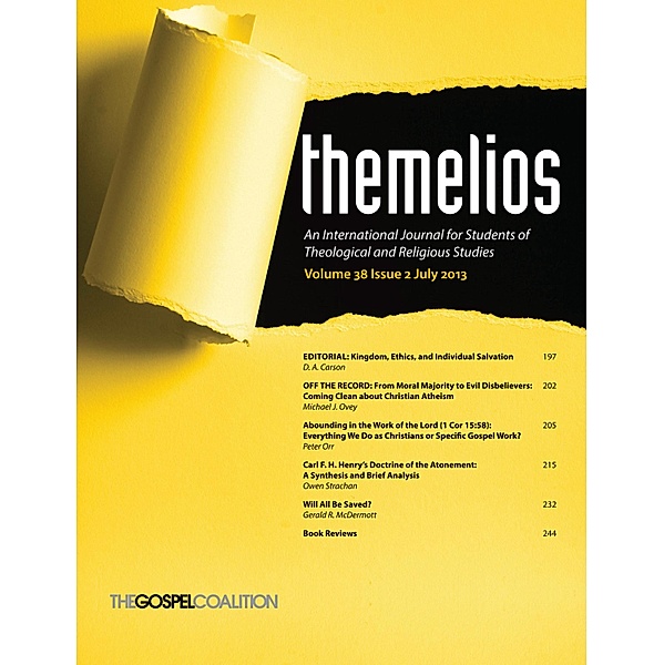 Themelios, Volume 38, Issue 2 / Themelios Bd.38.2