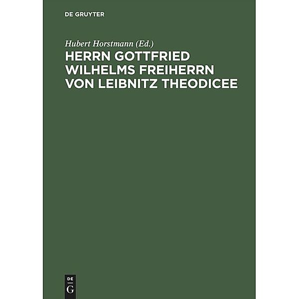 Theodicee, Gottfried Wilhelm Leibniz