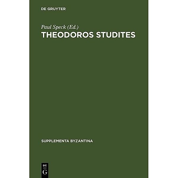 Theodoros Studites / Supplementa Byzantina Bd.1