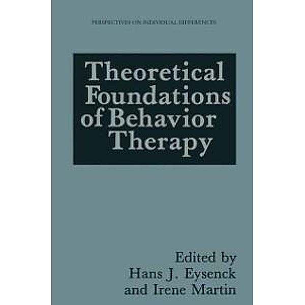 Theoretical Foundations of Behavior Therapy / Perspectives on Individual Differences