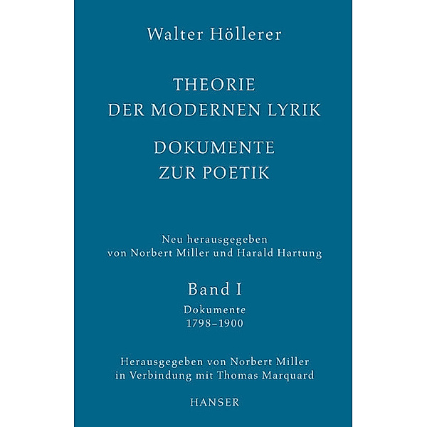 Theorie der modernen Lyrik, 2 Bde., Walter Höllerer