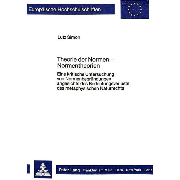 Theorie der Normen - Normentheorien, Lutz Simon