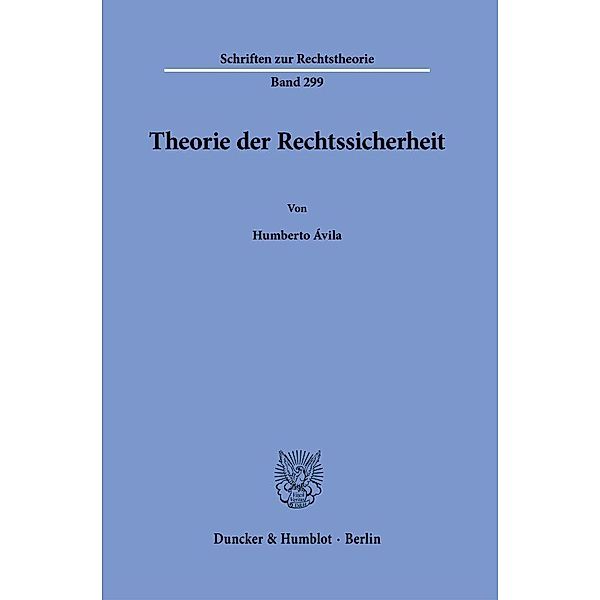 Theorie der Rechtssicherheit., Humberto Ávila