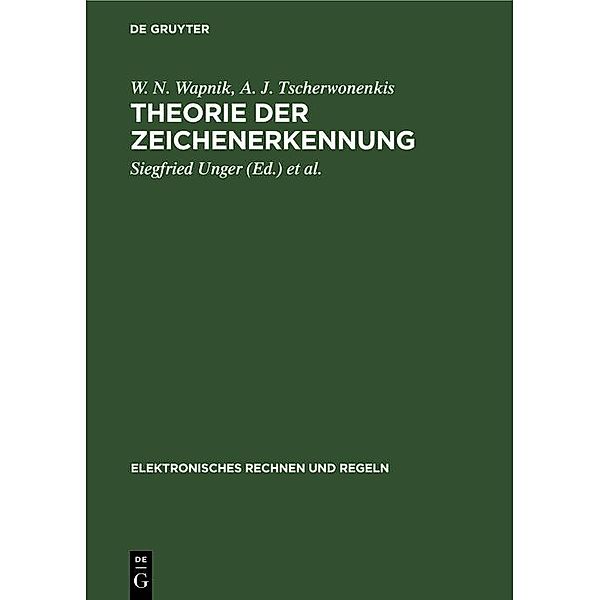 Theorie der Zeichenerkennung, W. N. Wapnik, A. J. Tscherwonenkis