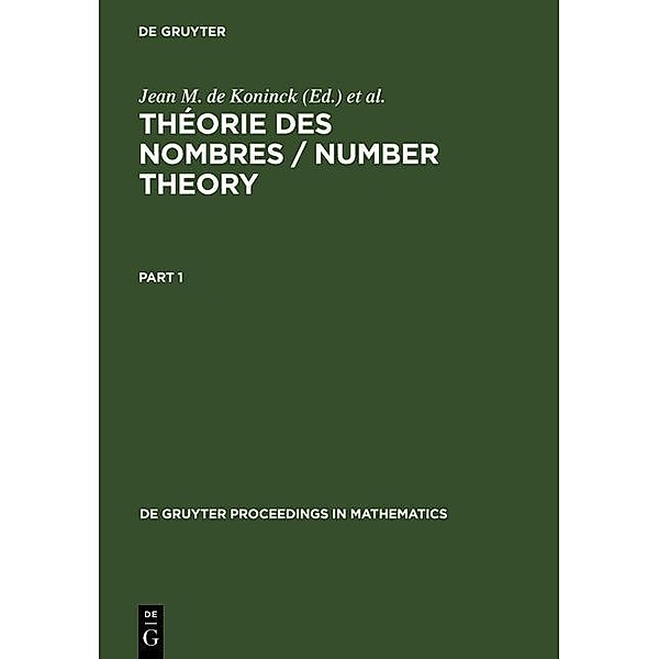 Théorie des nombres / Number Theory / De Gruyter Proceedings in Mathematics