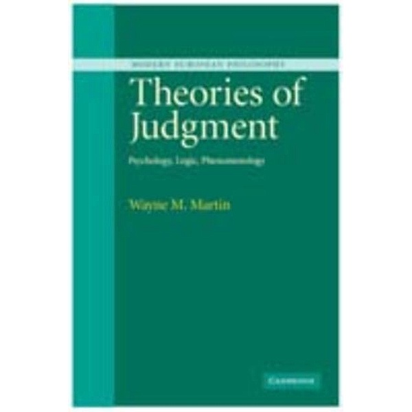 Theories of Judgment, Wayne Martin