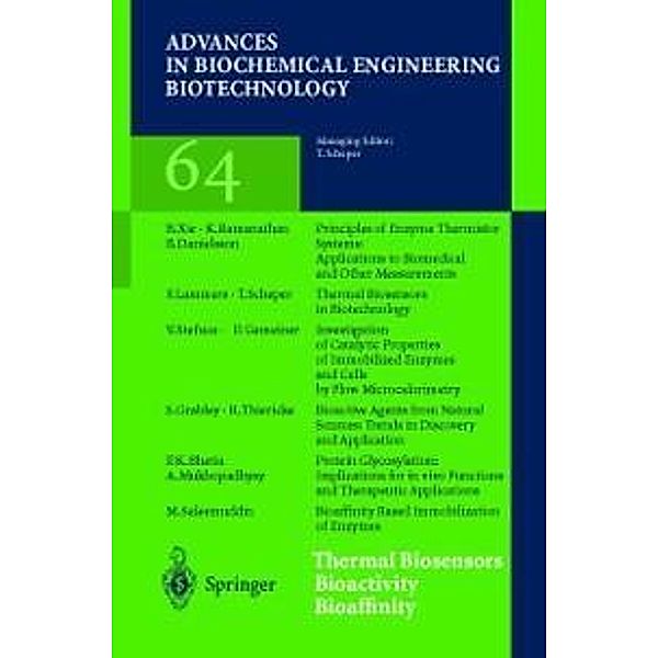 Thermal Biosensors Bioactivity Bioaffinity / Advances in Biochemical Engineering/Biotechnology Bd.64