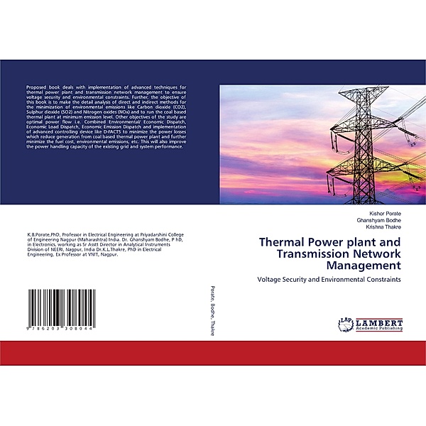 Thermal Power plant and Transmission Network Management, Kishor Porate, Ghanshyam Bodhe, Krishna Thakre