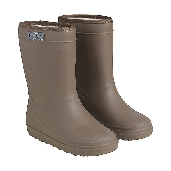 EN FANT Thermo-Gummistiefel SOLID UNI in chocolate chip