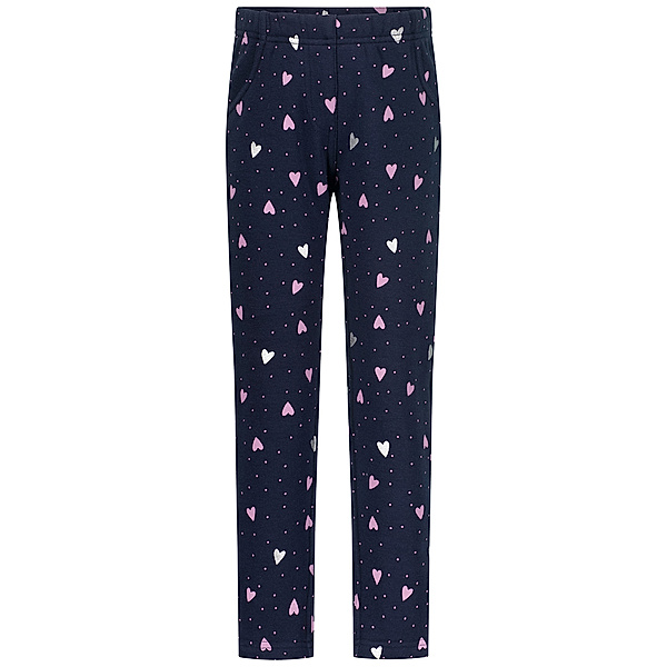 Salt & Pepper Thermo-Leggings SHINY HEARTS in navy