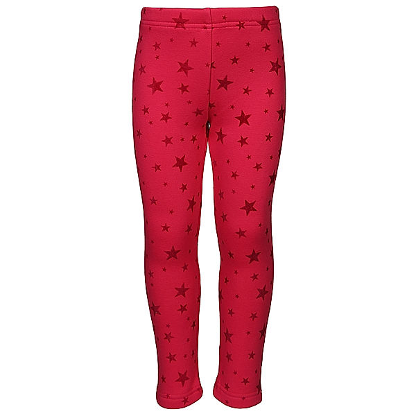 Salt & Pepper Thermo-Leggings STARS AOP in raspberry pink