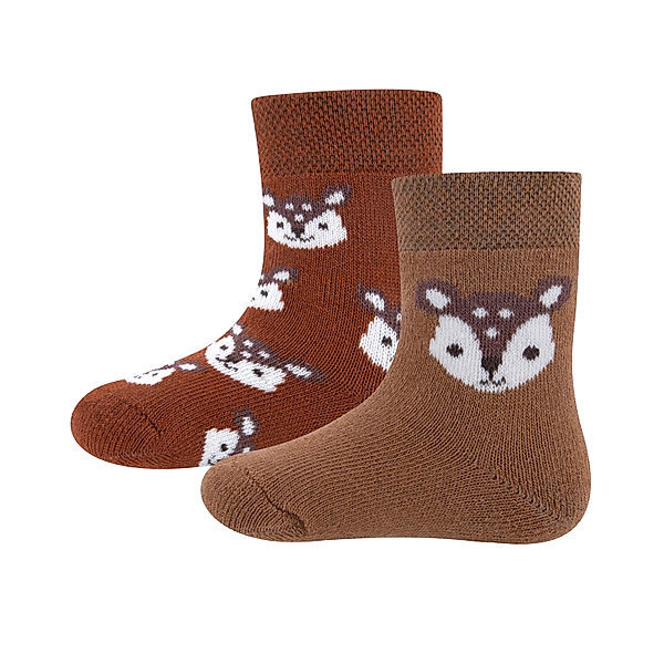 ewers Thermo-Socken REH 2er-Pack in toffee/kupfer