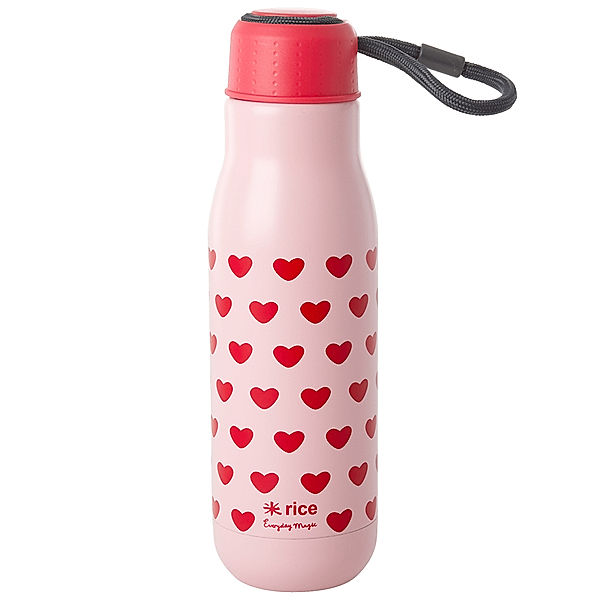 rice Thermo-Trinkflasche SWEET HEARTS 0,5l aus Edelstahl in rosa