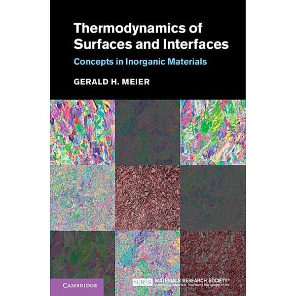 Thermodynamics of Surfaces and Interfaces, Gerald H. Meier