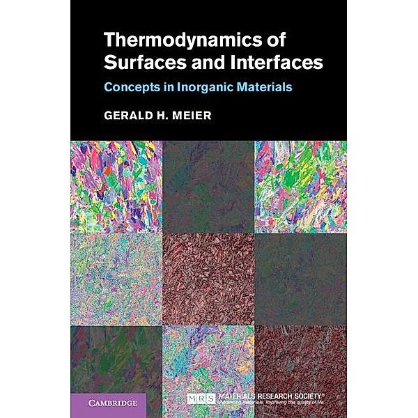 Thermodynamics of Surfaces and Interfaces, Gerald H. Meier