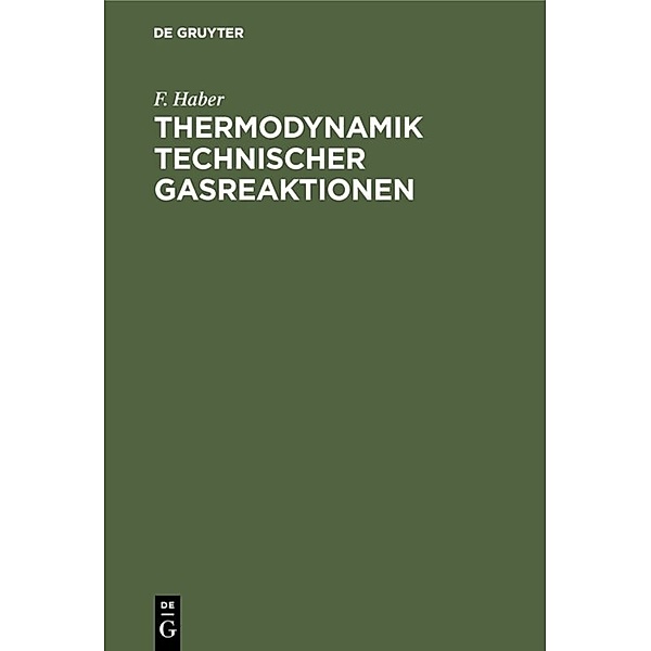 Thermodynamik technischer Gasreaktionen, F. Haber
