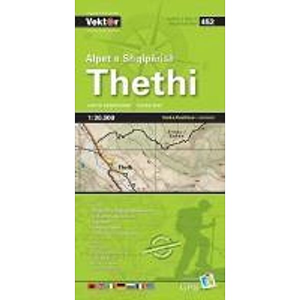 Thethi Wanderkarte 1 : 30 000 GPS