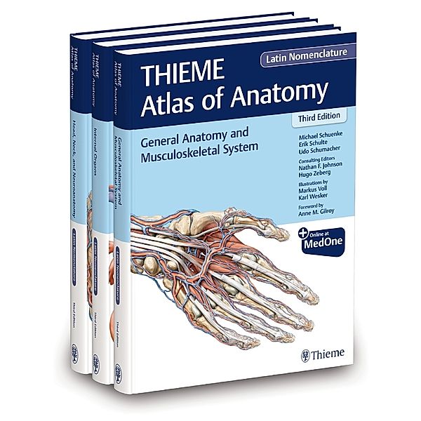 THIEME Atlas of Anatomy, Latin Nomenclature, Three Volume Set, Third Edition, Michael Schuenke, Erik Schulte, Udo Schumacher