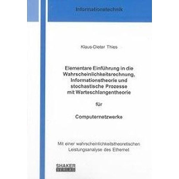 Thies, K: Elementare Einführung in die Wahrscheinlichkeitsre, Klaus-Dieter Thies