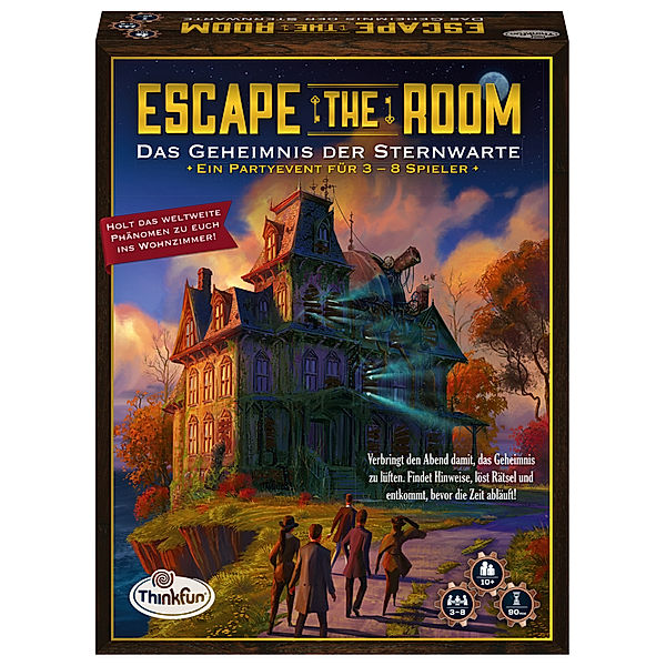 Ravensburger Verlag ThinkFun - 76313 - Escape the Room: Das Geheimnis der Sternwarte. Löst die Rätsel und enkommt der Sternwarte! Ein perfektes Escape-Spiel für Einsteiger!, Escape the Room - Das Geheimnis der Sternwarte ThinkFun