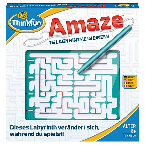 Ravensburger Verlag ThinkFun - 76320 - Amaze - ein sich veränderndes Labyrinth. Wer findet den Weg hinaus? Ein Knobelspiel für Jungen und Mädchen ab 8 Jahren, Amaze(TM) ThinkFun