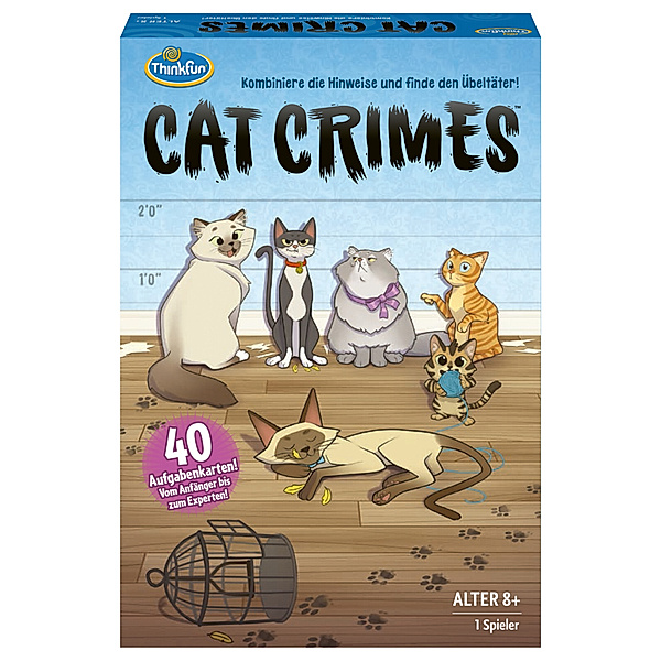Ravensburger Verlag ThinkFun - 76366 - Cat Crimes - Das flauschige und freche Kombinations- und Deduktionsspiel mit Katzen. Finden den Übeltäter!