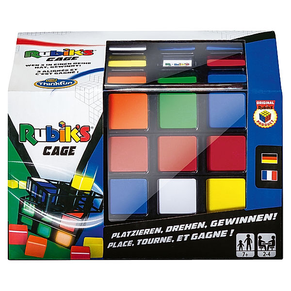 Ravensburger Verlag ThinkFun - 76392 - Rubik's Cage, Original Rubik's Familienspiel, Tic Tac Toe im 3D Format, Strategiespiel für Erwachsene und Kinder ab 7 Jahren, Spiel für 2 bis 4 Personen