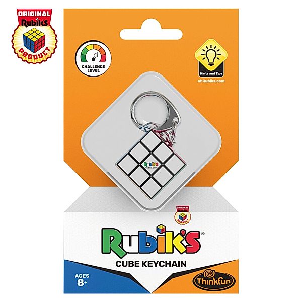 ThinkFun - 76395 - Rubik's Cube der Schlüsselanhänger. Der original 3x3 Rubik's Cube in klein für deine Schlüssel oder a