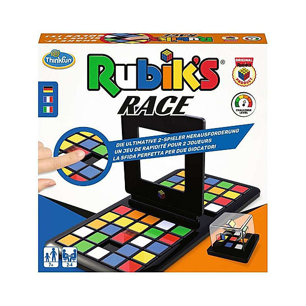 Ravensburger Verlag ThinkFun - 76399 - Rubik's Race - Die Herausforderung für Fans des original Rubik's Cubes, temporeiches Spiel für 2 Spieler, Denkspiel für Erwachsene und Kinder ab 7 Jahren