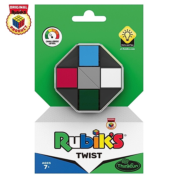 ThinkFun - 76401 - Rubik's Twist, der kreative Rätselspass für Fans des original Rubik's Cubes. Kreiere unzählige Formen.