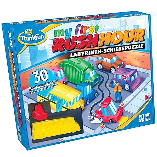 Ravensburger Verlag ThinkFun 76412 - My first Rush Hour - Das bekannte Stau-Spiel für Kinder ab 3 Jahren, Logikspiel für 1 Spieler, mit Aufg