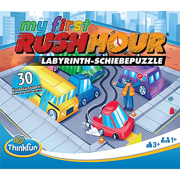 Ravensburger Verlag ThinkFun 76443 - My first Rush Hour - Das bekannte Stau-Spiel für Kinder ab 3 Jahren, Logikspiel für 1 Spieler, mit Aufgaben für Anfänger und Experten