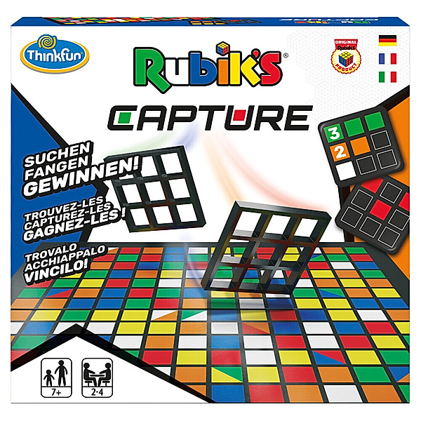 Ravensburger Verlag ThinkFun - 76463 - Rubik's Capture - das rasante Farben- und Muster-Suchspiel für 4 Personen ab 7 Jahren. Ein schnelles Spiel für Jungen und Mädchen.