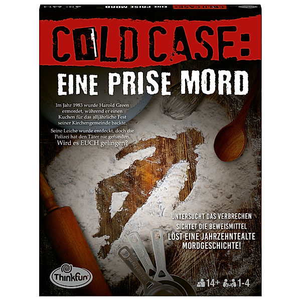 Ravensburger Verlag ThinkFun - 76465 - Cold Case: Eine Prise Mord. Der zweite Cold Case Krimi im eigenen Heim. Wer findet den Mörder? Ein Rätsel-Spiel für Einen oder in der Gruppe ab 14 Jahren