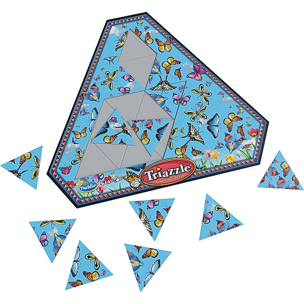 Ravensburger Verlag ThinkFun 76492 Triazzle Schmetterlinge, ein Logikpuzzle für Kinder und Erwachsene ab 8 Jahren