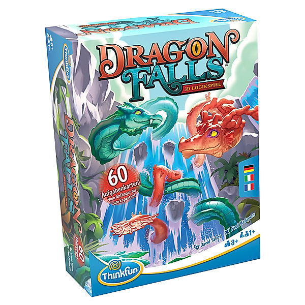 Ravensburger Verlag ThinkFun 76496 Dragon Falls - 3D Logikspiel, für Kinder und Erwachsene, Brettspiel ab 1 Spieler, ab 8 Jahren