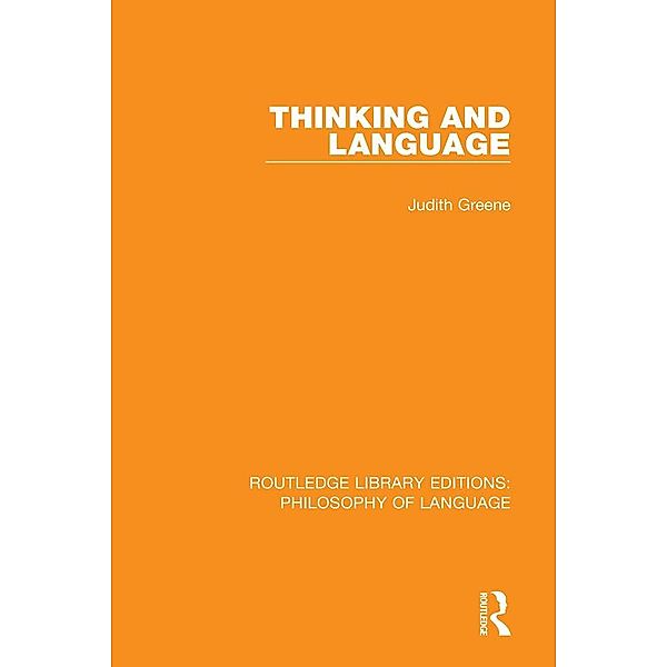 Thinking and Language, Judith Greene