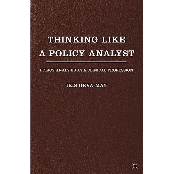 Thinking Like a Policy Analyst, I. Geva-May